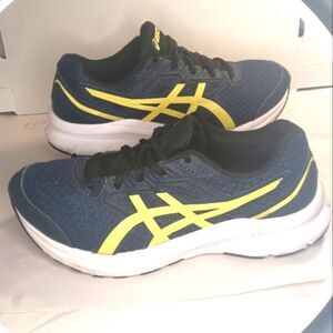 Asics Jolt 3 Women's Blue Yellow Mesh Running Shoe 6.5